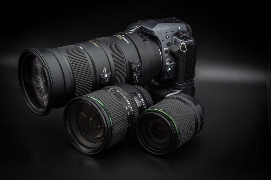 photo camera and lenses
