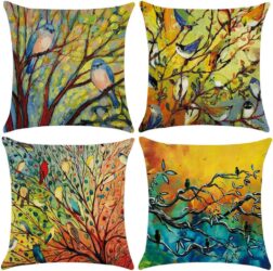Birds Throw Pillow Covers as a perfect delightful gift for bird lovers and birdwatchers