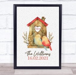 Personalized Bird Family Print as a perfect delightful gift for bird lovers and birdwatchers