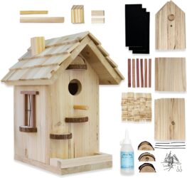 SparkJump Premium Wooden Bird House Kit one of 30 Ideas of Gifts for Bird Lovers