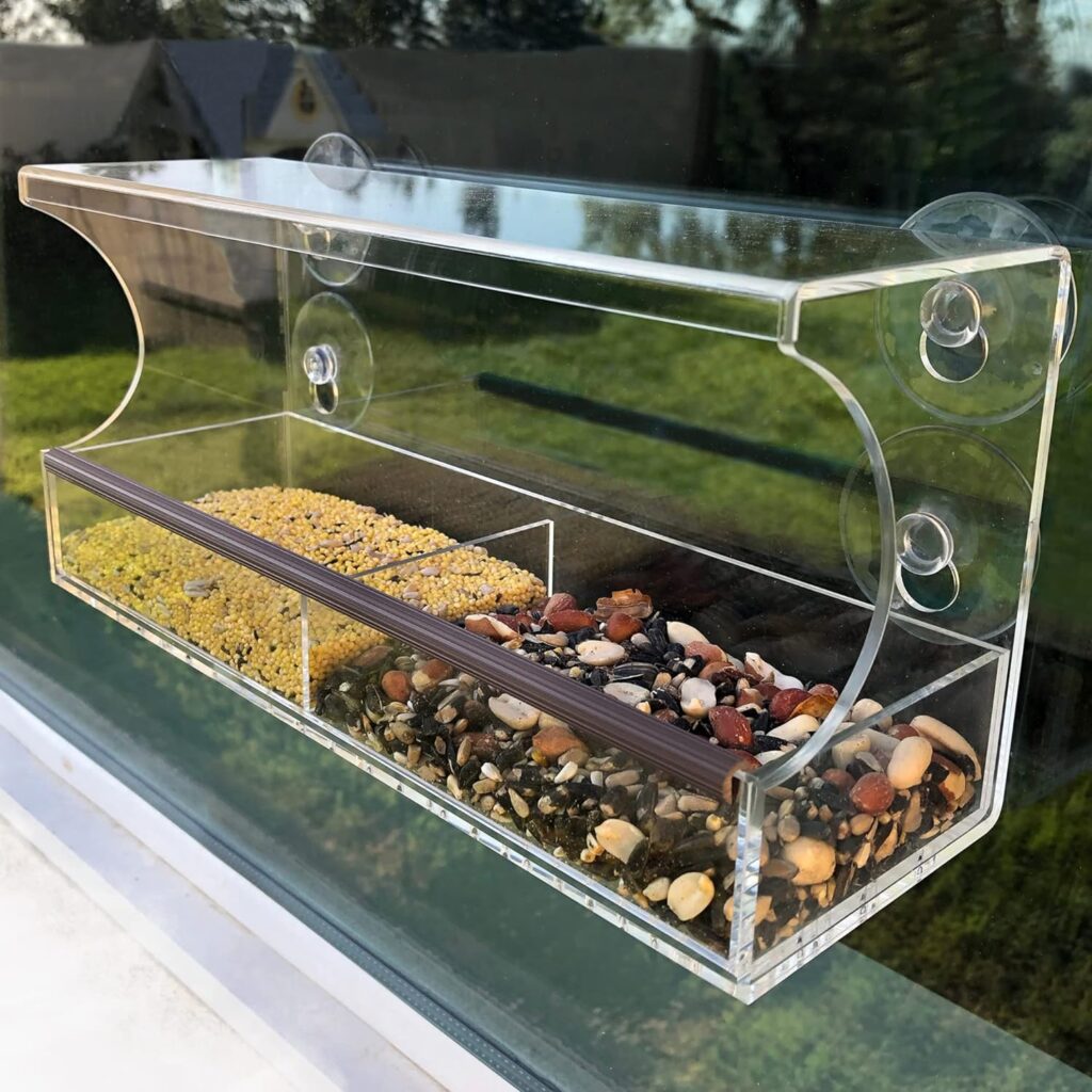 Windowsill bird feeder