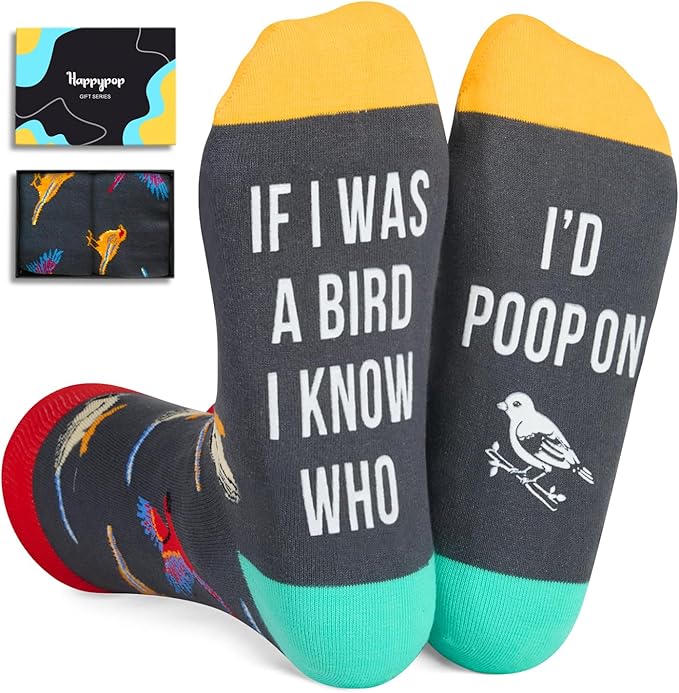 HAPPYPOP Funny Socks Best Christmas Gifts for Birdwatcher