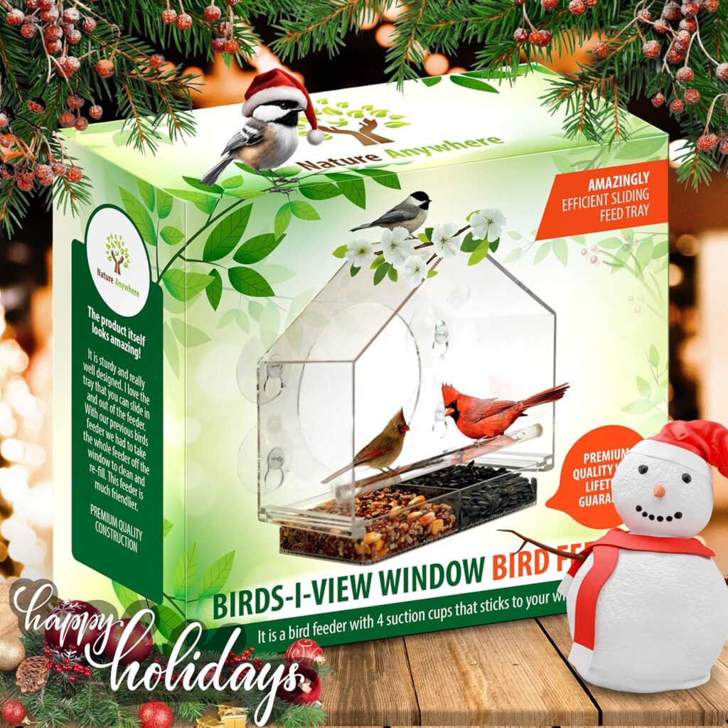 Nature’s Hangout Window Bird Feeder - 1 Best Christmas Gifts for Birdwatcher