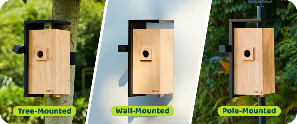 Mounting Smart birdhouse 