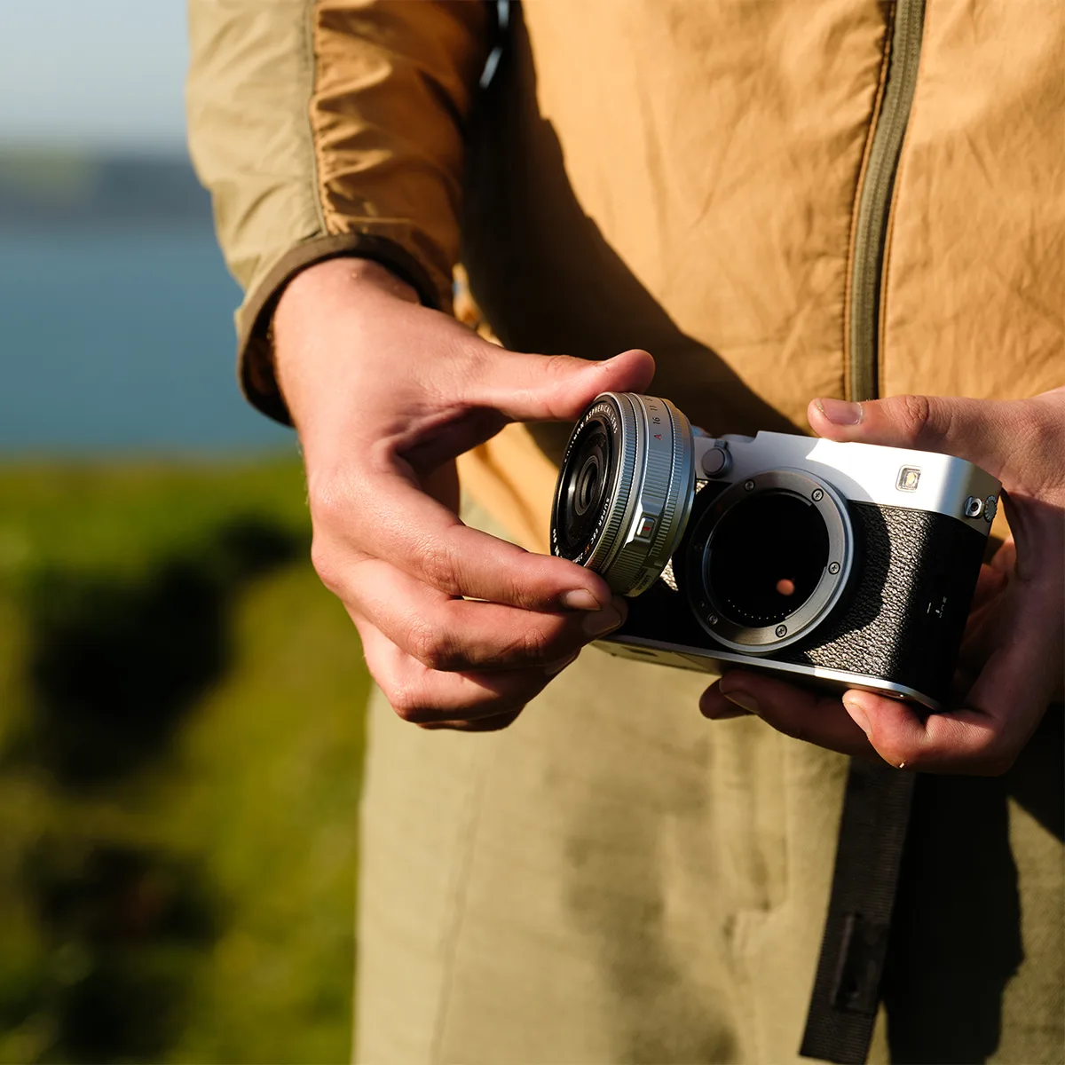 FUJIFILM X-E5 with lens silver lightweight camera for Wildlife Photography