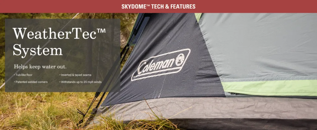 Coleman Skydome Tent WeatherTec