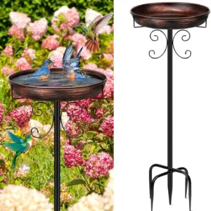 Daoeny 35In Metal Bird Bath - 1