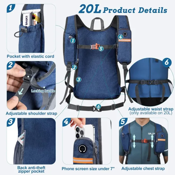 BECOJADDE Small Hiking Backpack
