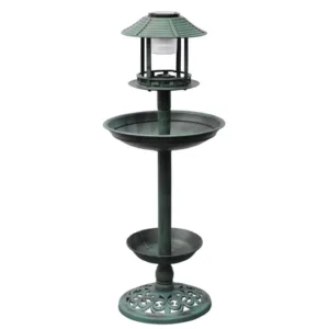 NNEVL Bird Bath/ Feeder with Solar Light