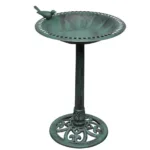 NNEVL Bird Bath with Decorative Bird