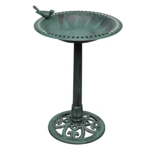 NNEVL Bird Bath with Decorative Bird