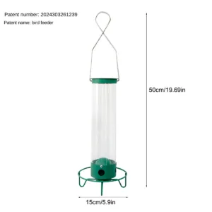 Metal Bird Feeder Hanging Hummingbird Feeder Crafted from Iron Art Design