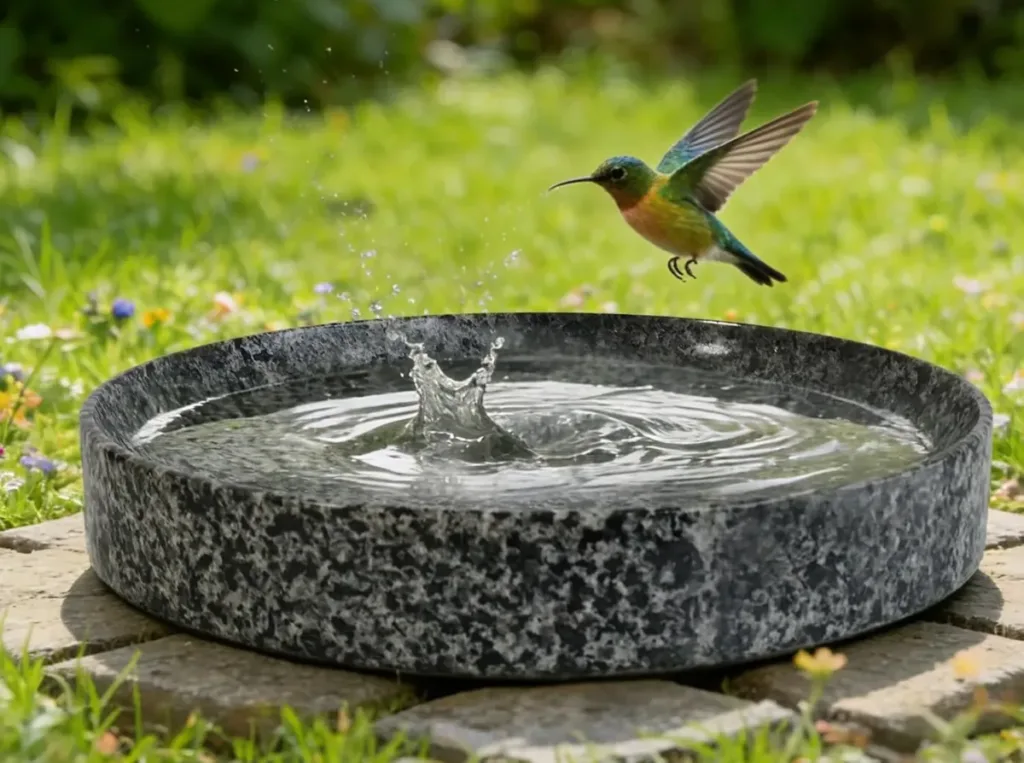 TOWDREU Stone Bird Bath