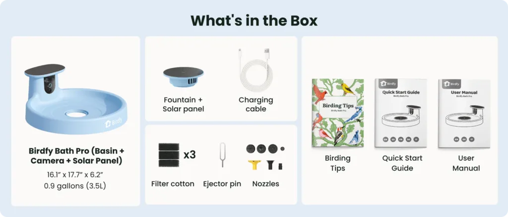 Birdfy Birdbath Pro Base unit
